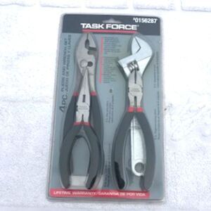Pliers & Wrench Set . 4Pc . Task Force